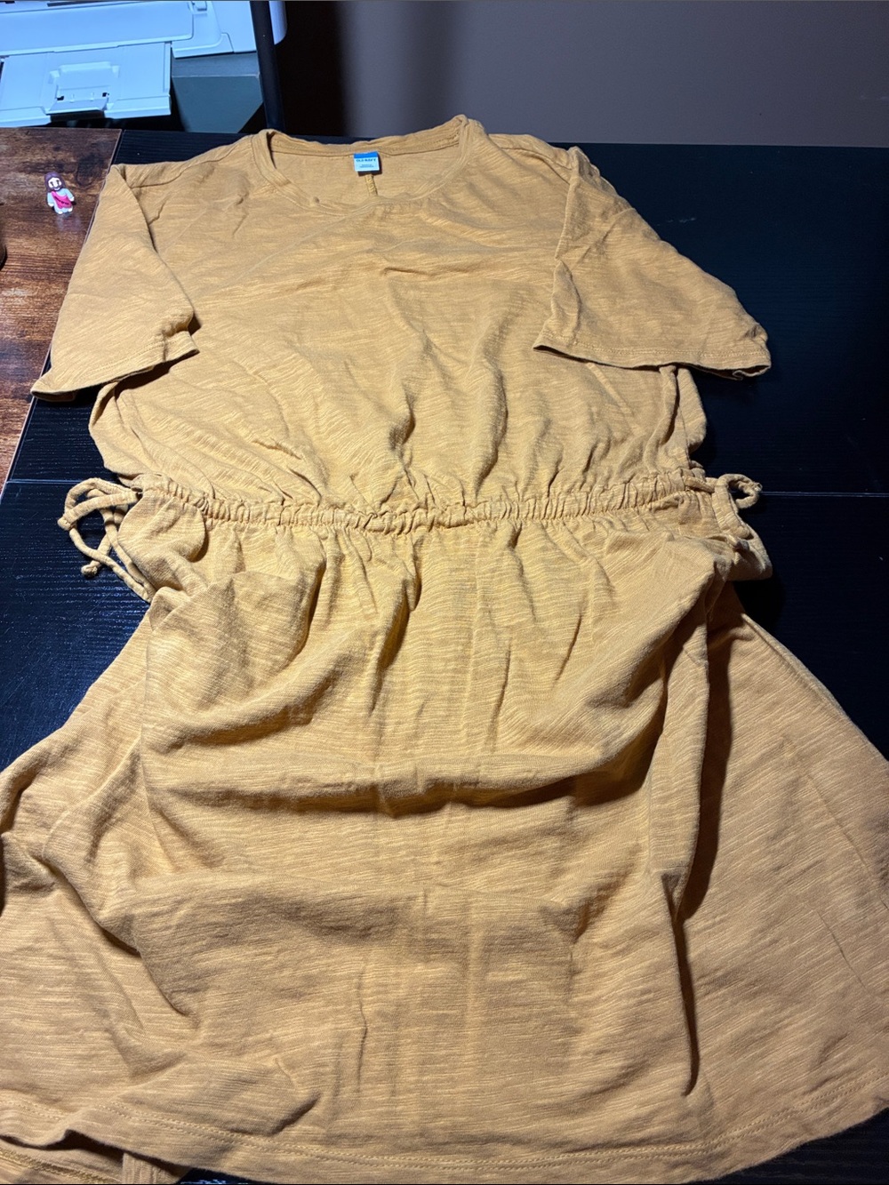 Old Navy Mustard Drawstring-Waist Casual Dress